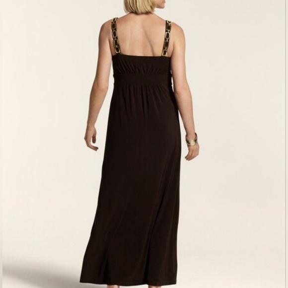 Chicos' Solid Nala Dress. Black Maxi Dress. - Picture 2 of 11